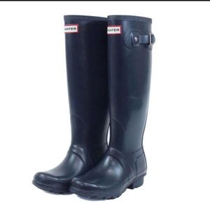 Tall Hunter Boots | Navy Matte | Size 7